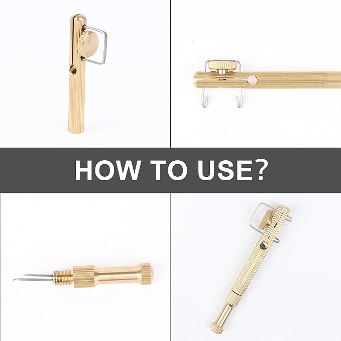Fishing Line Hook Knot Tying Tool, 1pcs/2pcs Copper Practical Knot Line Tying Knotting Tool Portable Fast Fishing Tie Hook