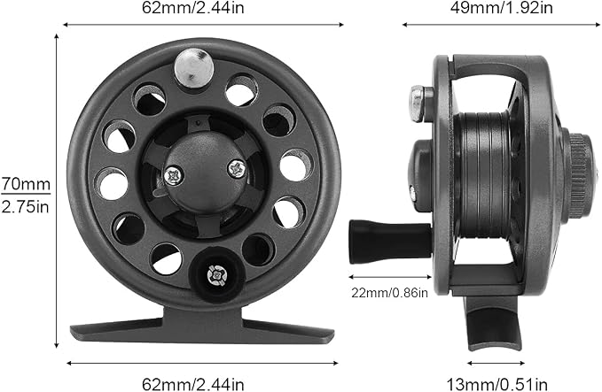 Fly Fishing Reel Fishing Wheel, Fly Ice Fishing Reel Spinning Fishing Reels, Powerful Lightweight Spinning Reels for Freshwater Saltwater