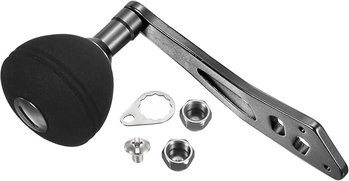 PATIKIL Baitcasting Power Handle, Metal Fishing Reel Handle EVA Knob Grip Replacement Parts for Rocker Arm Accessories