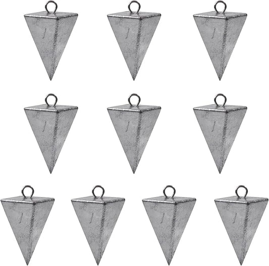 Pyramid Sinkers Fishing Weights, Saltwater Surf Fishing Sinkers Triangle Fishing Weights for Ocean Saltwater Surf Fishing Gear Tackle 1oz 2oz 3oz 4oz 5oz 6oz 8oz