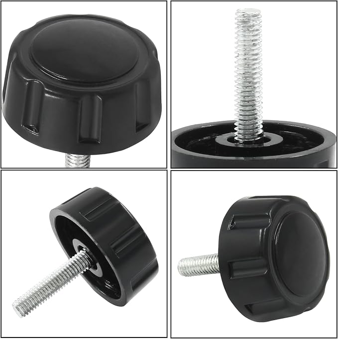 Fishing Reel Handle Screw Caps,Black Fishing Reel Handle Nut, Fishing Spining Reel Knob Screw for Handle Grip