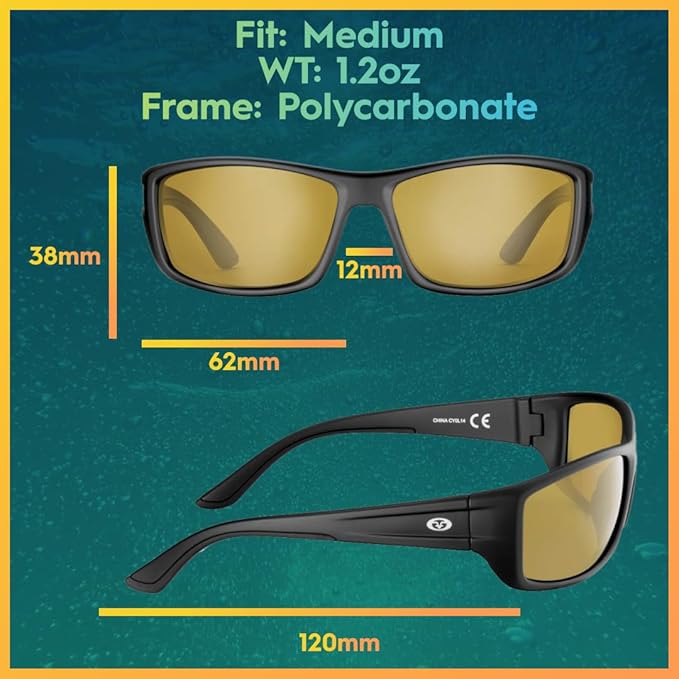 Flying Fisherman Buchanan Polarized Sunglasses for Men, Women, Fishing, Boating, Outdoor Sports, 100% UV Protection