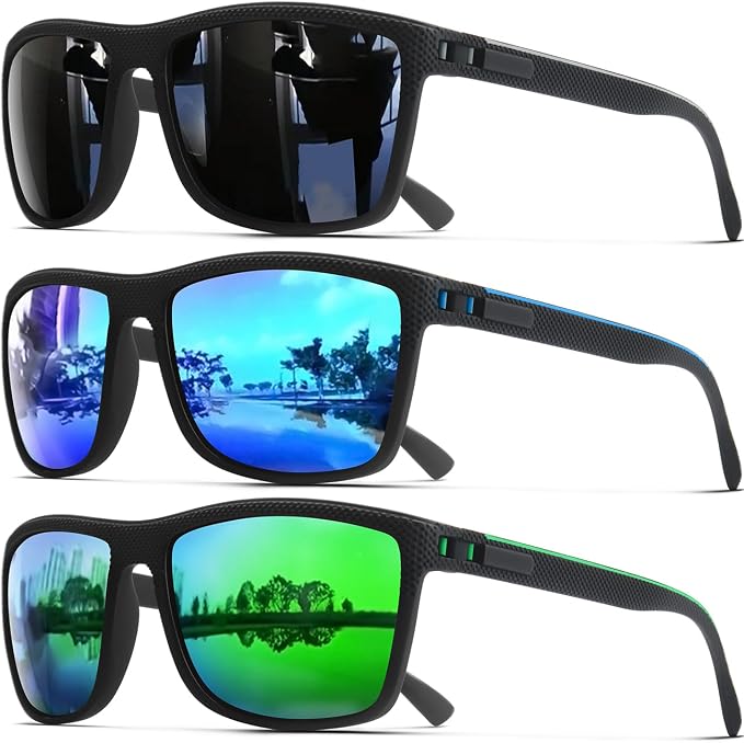 Polarized Sunglasses for Men, UV Protection Lightweight Sun Glasses for Driving Fishing Golf
