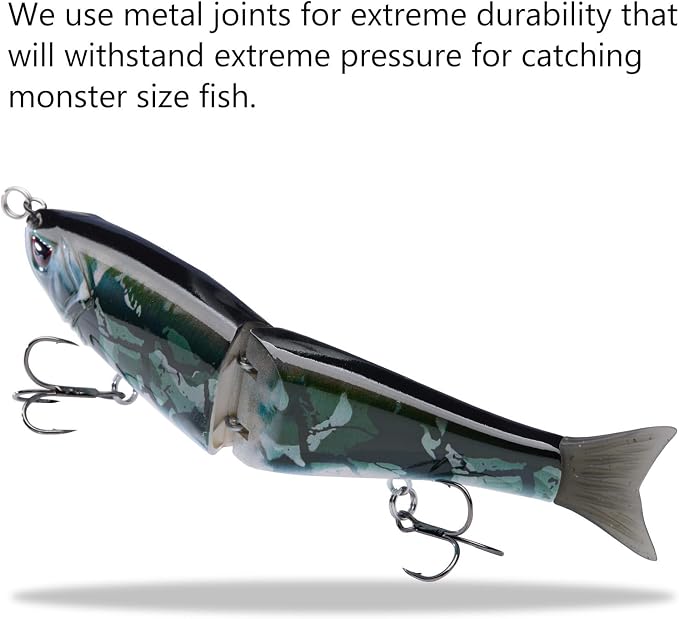 Bassdash SwimShad Glide Baits Jointed Swimbait Bass Pike Salmon Trout Muskie Fishing Lure