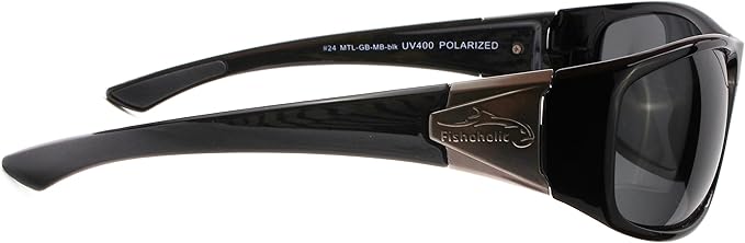 Fishoholic Polarized Fishing Sunglasses with Metal Logo UV400 Fishing Gift with Hard Case and Pouch