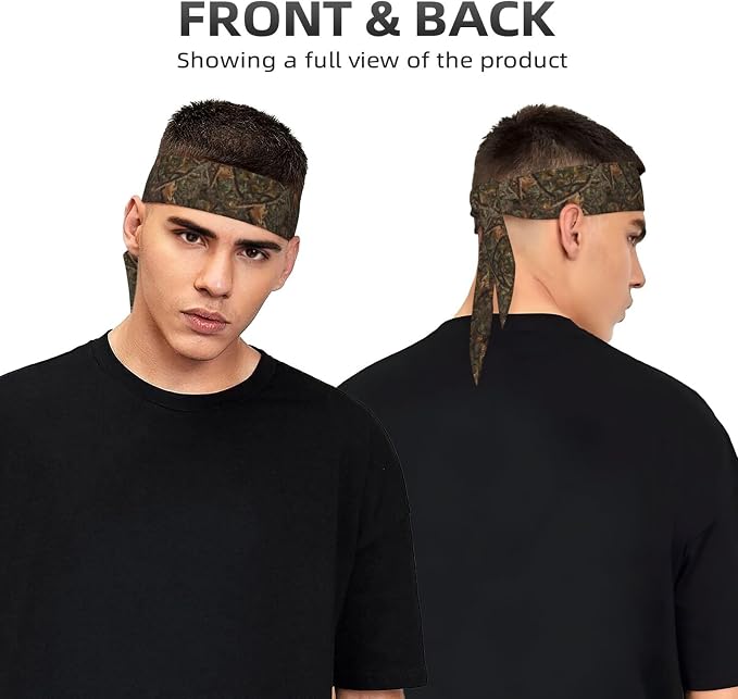 Sports Tie Headbands for Men Women, Adjustable Ninja Karate Head Band Headband for Basketball, Running, Tennis, Yoga