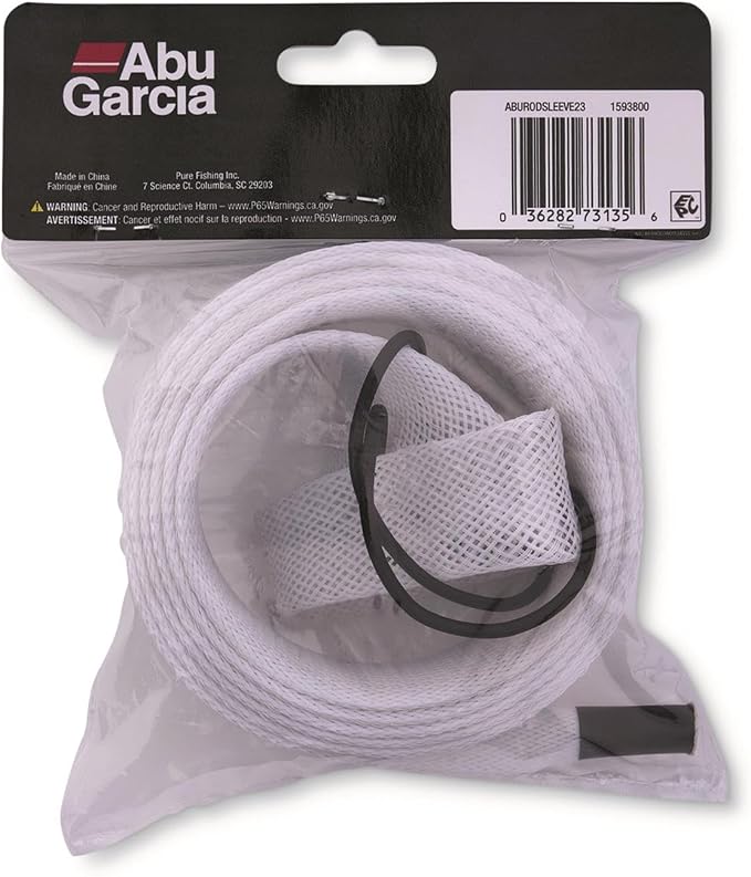 Abu Garcia® Premium Fishing Rod Sleeve, 67 in., Lightweight and Extremely Durable Woven Nylon PET Fishing Rod Cover, Reinforced Tip, Easy-Close Drawstring