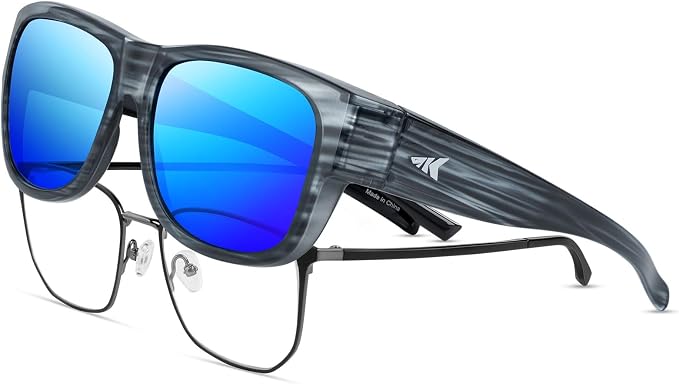 KastKing Chariton Fit-Over Polarized Wrap Around Over Sunglasses for Men and Women, Ideal for Driving Fishing Cycling Running