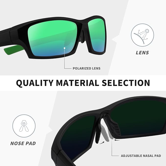 Polarized Sports Sunglasses for Men Women,Driving Fishing Cycling Mountain Bike Sunglasses UV400 Protection