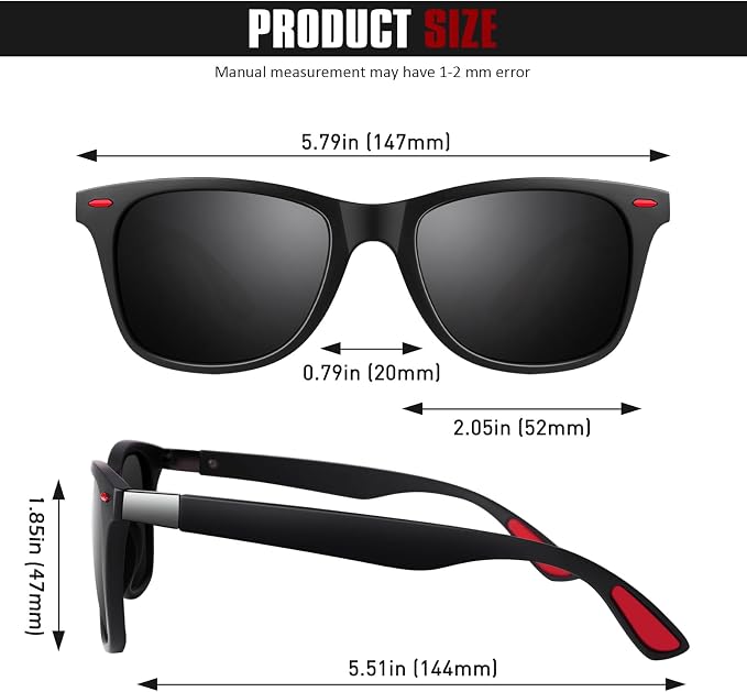 GQUEEN Polarized Sunglasses Men Womens,Flexible TR90 Frame,for Driving Fishing Cycling Hiking Golf Sports UV400 Protection