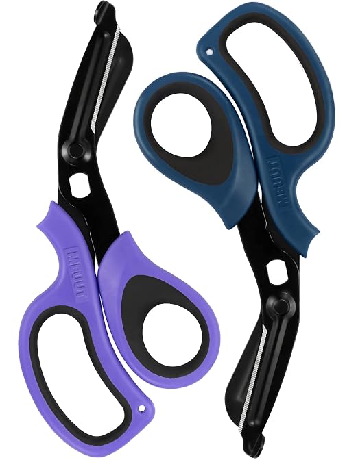 MEUUT 2 Pack Trauma Shears Bandage Scissors for Left and Right Hand - Medical Supplies with 8 inch Heavy Duty Medical Scissors for EMT Workers Nurses