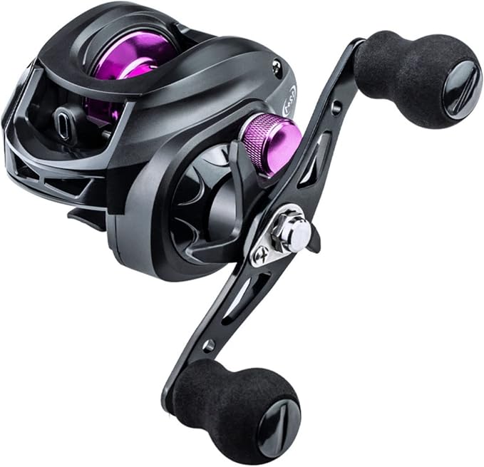 Baitcaster Reel, Fishing Reel, Magnet Braking System, 17.6 LB Max Drag, 7.2:1 and 6.3:1 Gear Ratio