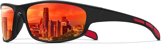 Sports Polarized Sunglasses for Men Women Wrap Around Sun Glasses Fishing Cycling Driving Running UV Protection