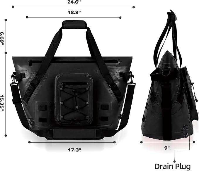 MORXPLOR Insulated Fish Cooler Kill Bag with Flat Bottom-26x18 31x14 40x16 50x18 60x20 70x25 Inches Waterproof Fishing tackle Kill Cooler Bag
