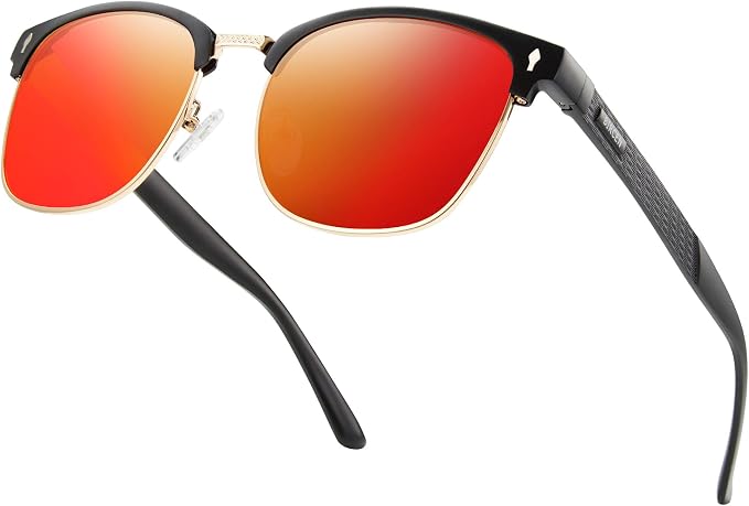 BIRCEN Mens Polarized Sunglasses for Driving: Al-Mg Metal UV Protection Sun Glasses Square Shades for Fishing Travel 2026