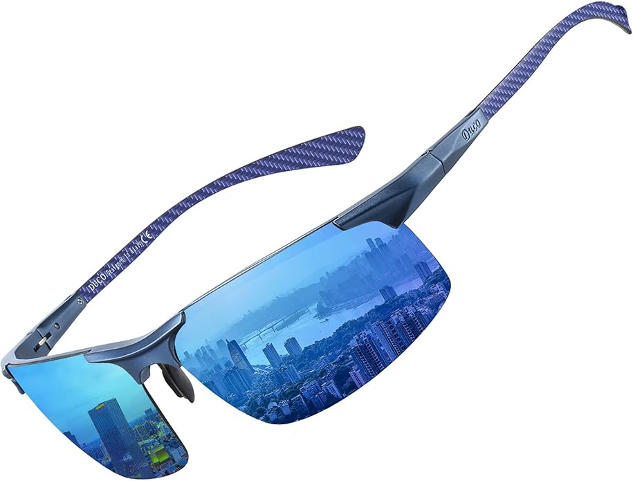 DUCO Polarized Sunglasses Mens Ultralight Carbon Fiber Sun Glasses for Men Driving Sports Fishing UV400 Protection DC8277