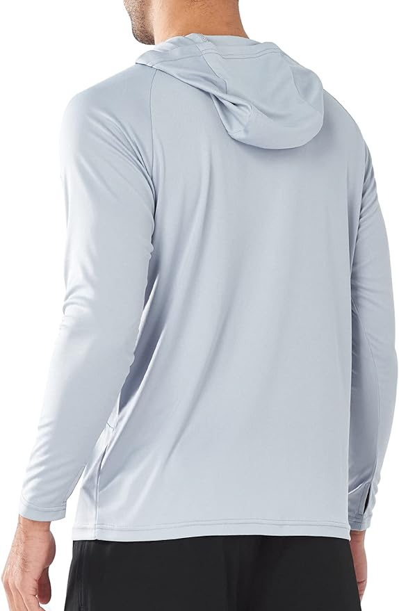NORTHYARD Men's UPF 50+ Rash Guard Hoodie Long Sleeve Sun Protection Shirt Fishing Swim Beach Hiking Quick Dry Lightweight