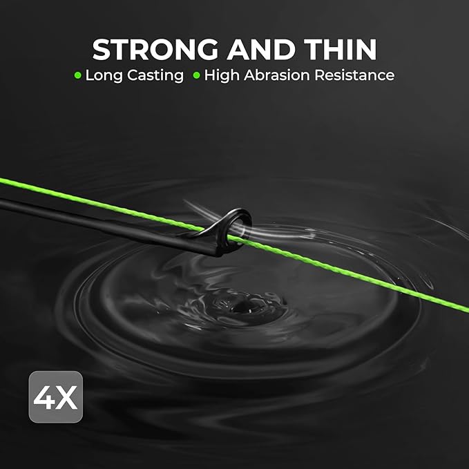 KastKing Superpower ColorShield Braided Fishing Line - Colorfast Braided Line, 100% Solution Dyed UHMWPE Fiber, Smooth & Strong Superline, Near Zero Stretch, Sensitive, High Abrasion Resistance