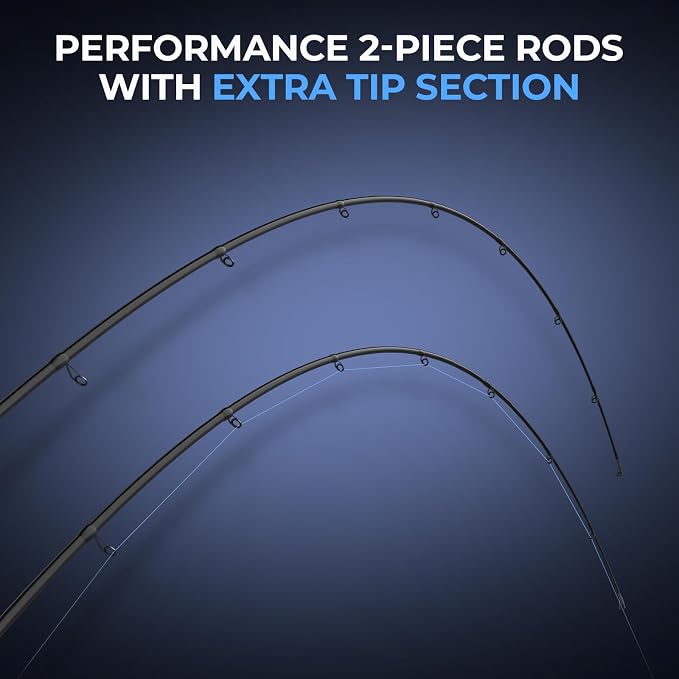 KastKing Verus Technique Twin-Tip Bass Fishing Rod – IM7 Graphite Blanks with Nano Resin, Extra Tip, PTS, Titanium Guide Frames, Technique-Specific Casting & Spinning Rod