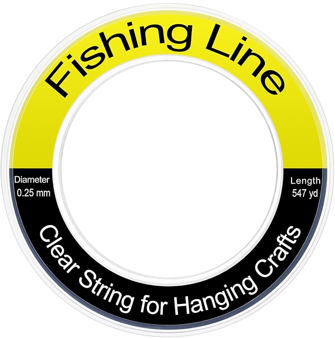 Fishing Line Wire 1640ft, Monofilament Fishing Line, Clear Invisible Nylon String for Hanging Crafts