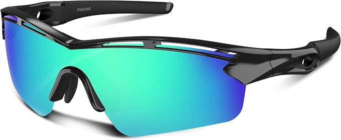 Rosemal Sports Sunglasses Polarized Cycling Sunglasses Running Driving Fishing Hiking for Men Women UV400 TAC TR90