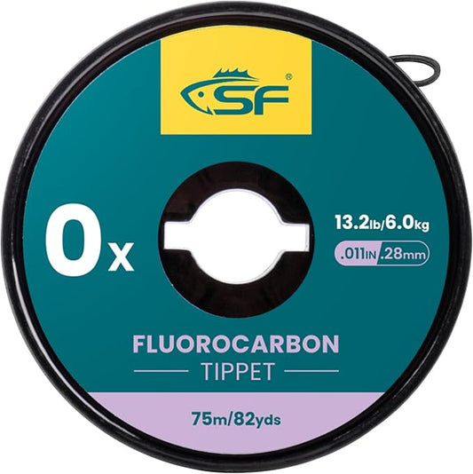 SF Clear Fluorocarbon Tippet Line Fly Fishing Tippets Leaders Trout 75M 100M 0X 1X 2X 3X 4X 5X 6X 7X