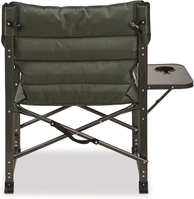 Guide Gear XL Comfort Padded Director’s Camp Chair; 400-lb. Capacity, for Camping, Fishing or by the Beach and Swimming Pool Green