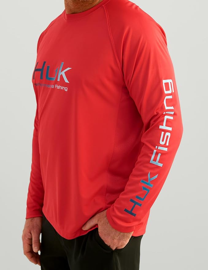 HUK Men's Pursuit Vented Long Sleeve Fishing Shirt (+30 UPF)
