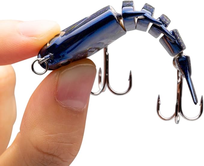 Bassdash SwimPanfish 0.34oz Hard Swimbaits Multi Jointed Topwater Trout Bass Fishing Crank Lure for Freshwater and Saltwater