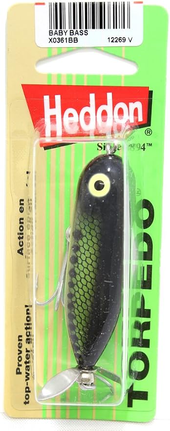 Heddon Torpedo Prop-Bait Topwater Fishing Lure with Spinner Action