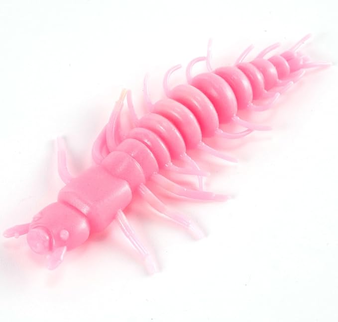 Dr.Fish 8/20 Pack Hellgrammite Soft Fishing Lure Worm Bait 2''/3" Freshwater Bass Fishing Plastic Lures Grub Crappie Panfish Bluegill Trout Walleye