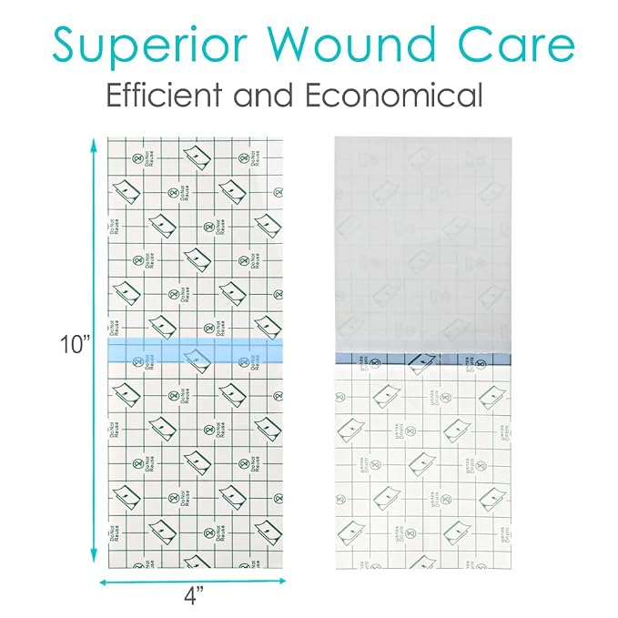 50 Pcs Waterproof Shower Protector | 4x10 Inch Knee Replacement Surgery Bandage Shower Cover Large Wounds Hip Incision Post Knee Surgery Adhesive Dressing Must Haves