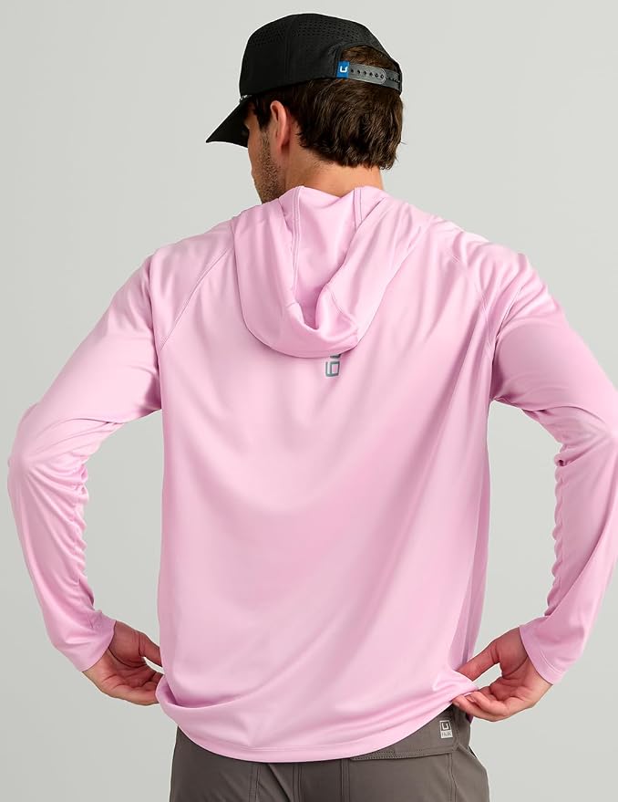 HUK Mens Pursuit Vented Long Sleeve Hoodie, Fishing Shirt with Hood