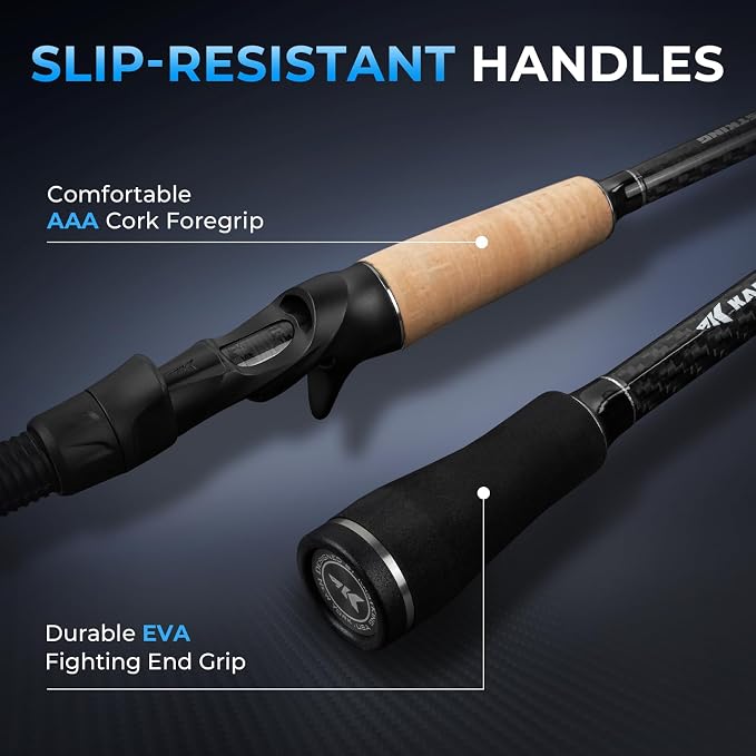 KastKing Spartacus Passage Travel Fishing Rods, Portable 4-Piece Spinning & Casting Rods, Extra Twin-Tip, IM7 Graphite Blanks, Stainless Steel Guides with Zirconium Oxide Rings, EVA Handle