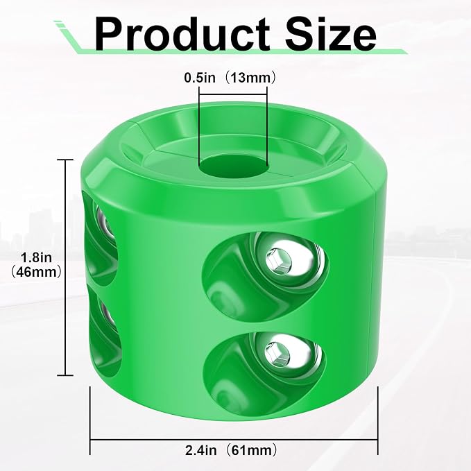 BFXM Rubber Winch Stopper for Cable Hook, Rubber Rope Line Saver for ATV UTV SUV Winches, with Allen Wrench (Green)