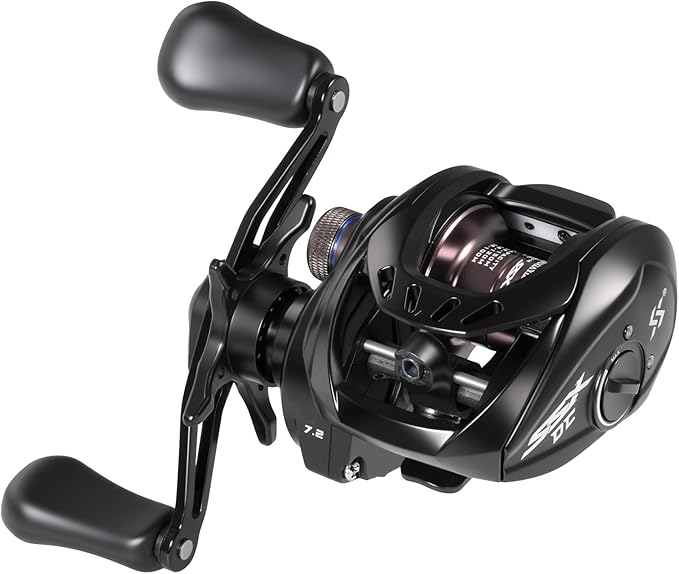 Sougayilang Baitcasting Reel with Digital Anti-Backlash Control - Smart Computer Braking System, 7.2:1 Gear Ratio, 18.5LB Max Drag-Easy Casting Baitcaster for Beginners & Bass Anglers