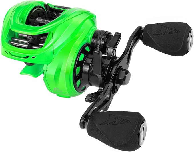 KastKing Zephyr Baitcasting Fishing Reel, Halo XII Magnetic Braking System Baitcaster Reel, 7+1 Double Shielded Stainless Steel BB, 7.2:1 High-Speed Gear Ratio, 18lb Triple Disc Carbon Fiber Drag