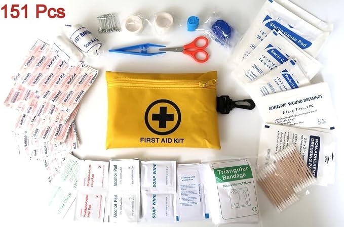 Galaxylense 151 Pcs First Aid Kits Small for Survival Emergency Trauma Military Tactical Medical School Office Home Hunting Camping Hiking Fishing IFAK EMT Bag