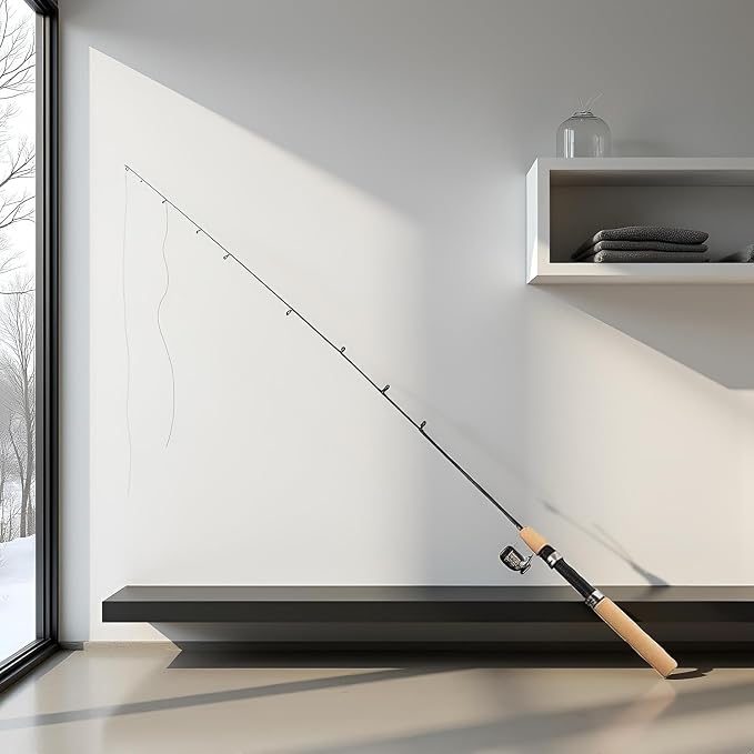 ICE Fishing Rod,Winter Fishing Rods Ice Fishing Rods Pen Pole Lures Fishing Tackle Spinning Casting Hard Rod Without Reel Useful and Practical Fishing Rod and Reel Combos Hunting and Fishing (75cm)