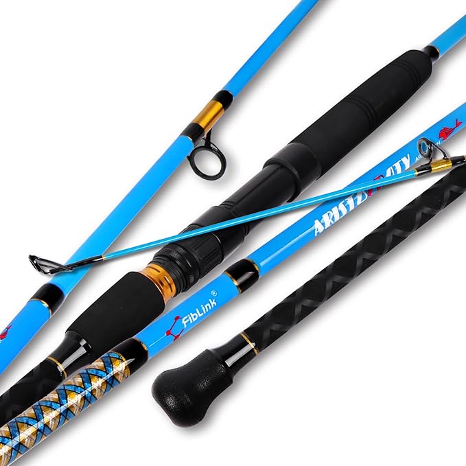 Fiblink Surf 2-Piece/3-Piece/4-Piece Fishing Rod Spinning/Casting Carbon Fiber Travel Fishing Rod (9ft/10ft/12ft)