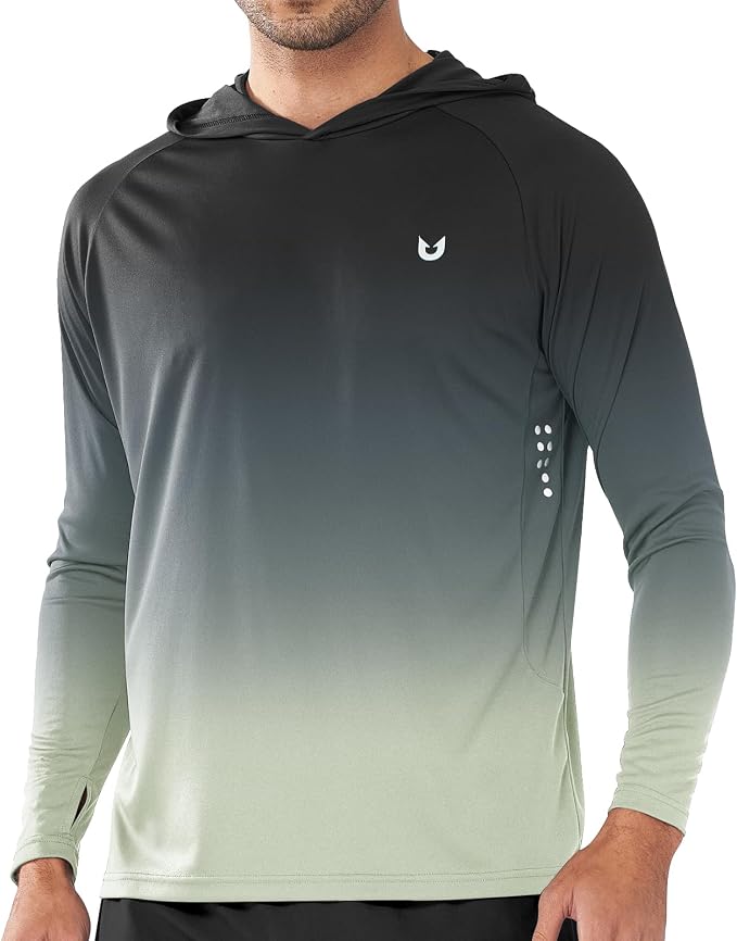 NORTHYARD Men's UPF 50+ Rash Guard Hoodie Long Sleeve Sun Protection Shirt Fishing Swim Beach Hiking Quick Dry Lightweight