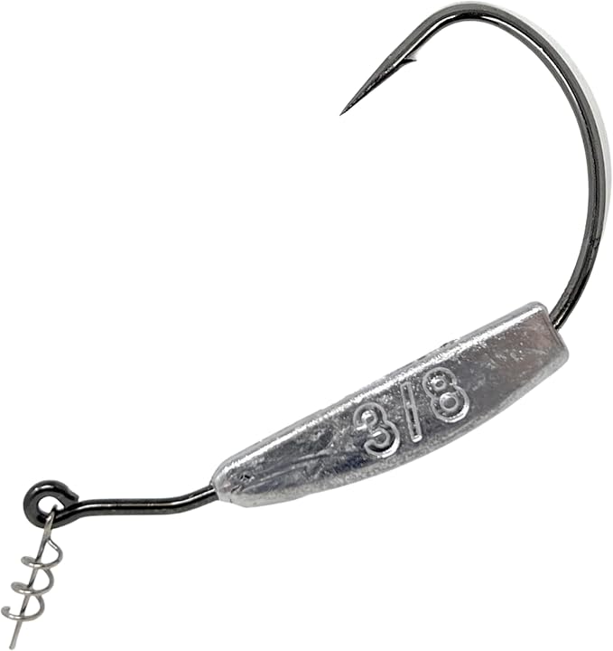 Reaction Tackle Weighted Swimbait Hooks for Bass Fishing - Weedless Fishing Hooks with Twist Lock for Freshwater and Saltwater (10-Pack)