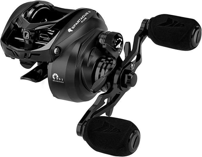 KastKing Spartacus II Plus Baitcasting Reel, DualBalance™ Magnetic Braking System, 8.0:1 High-Speed Gear Ratio, Ultralight 6 oz, 7+1 MaxiDur Double-Shielded Ball Bearings, Fishing Reels