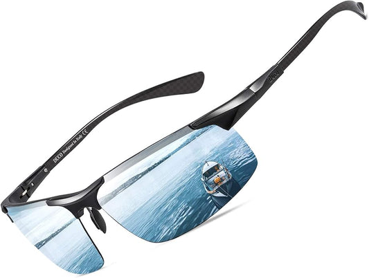 DUCO Polarized Sunglasses Mens Ultralight Carbon Fiber Sun Glasses for Men Driving Sports Fishing UV400 Protection DC8277