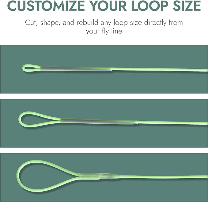 – ReLOOP Fly Line Loop Connector| Replace & Restore Damaged Fly Line Loops | Precision Lines Repair & Customization System | Smooth Casting Connection | 2-Piece Kit