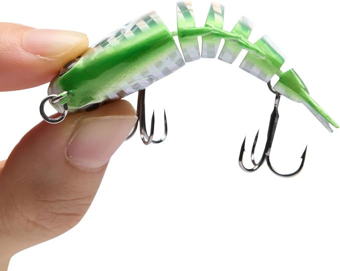 Bassdash SwimPanfish 0.34oz Hard Swimbaits Multi Jointed Topwater Trout Bass Fishing Crank Lure for Freshwater and Saltwater