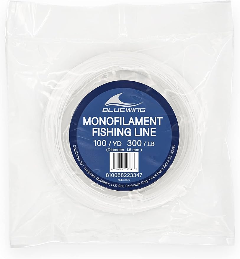 BLUEWING Monofilament Fishing Line Clear Mono Fish Wire Thin Diameter String 6-400 lbs, 50-3000 Yards