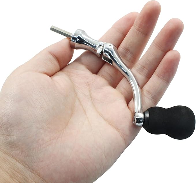 Fishing Spinning Reel Handle Replacement, Metal Fishing Reel Rotary Knob Power Handle, Middle Size Type 1000-4000
