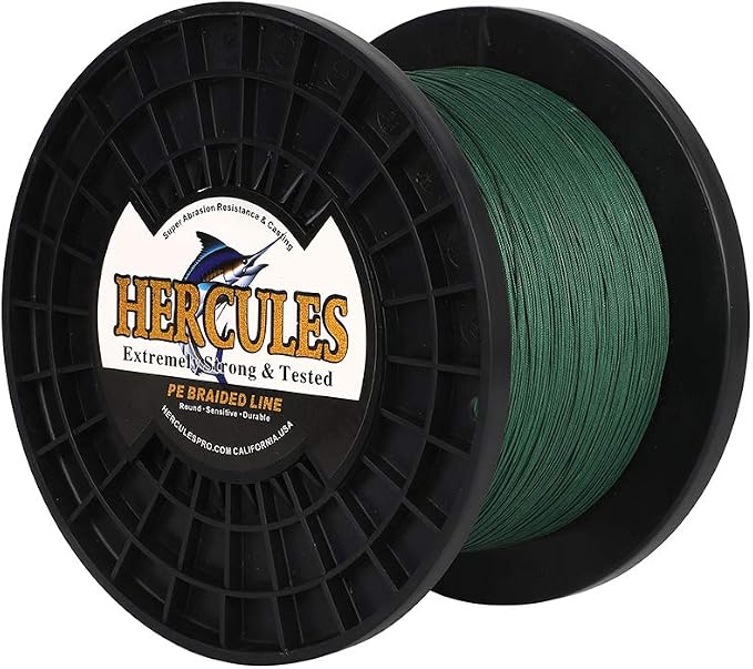 HERCULES Cost-Effective Super Cast 8 Strands Braided Fishing Line 10LB to 300LB Test for Salt-Water,109/328/547/1094 Yards(100M/300M/500M/1000M),Diam.#0.12MM-1.2MM,Hi-Grade Performance,Variety Colors