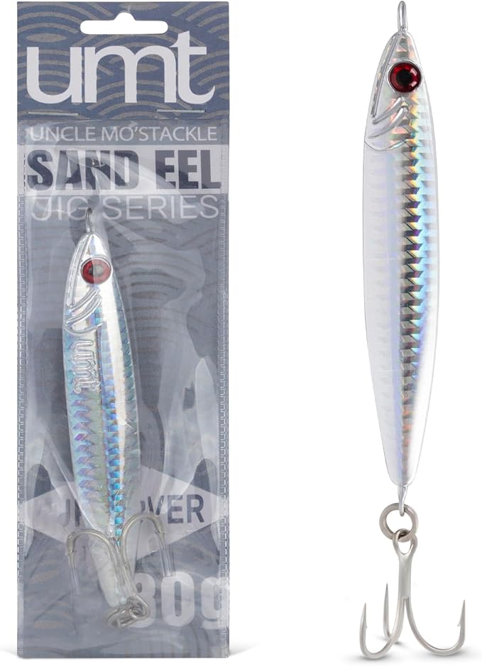 UMT 80g Saltwater Fishing Jigs for Sea Bass, Fluke, Porgy 1, 5, 10 Packs - Set with Treble Hook, Multi-Colors - Saltwater & Freshwater Compatible Fishing Lure